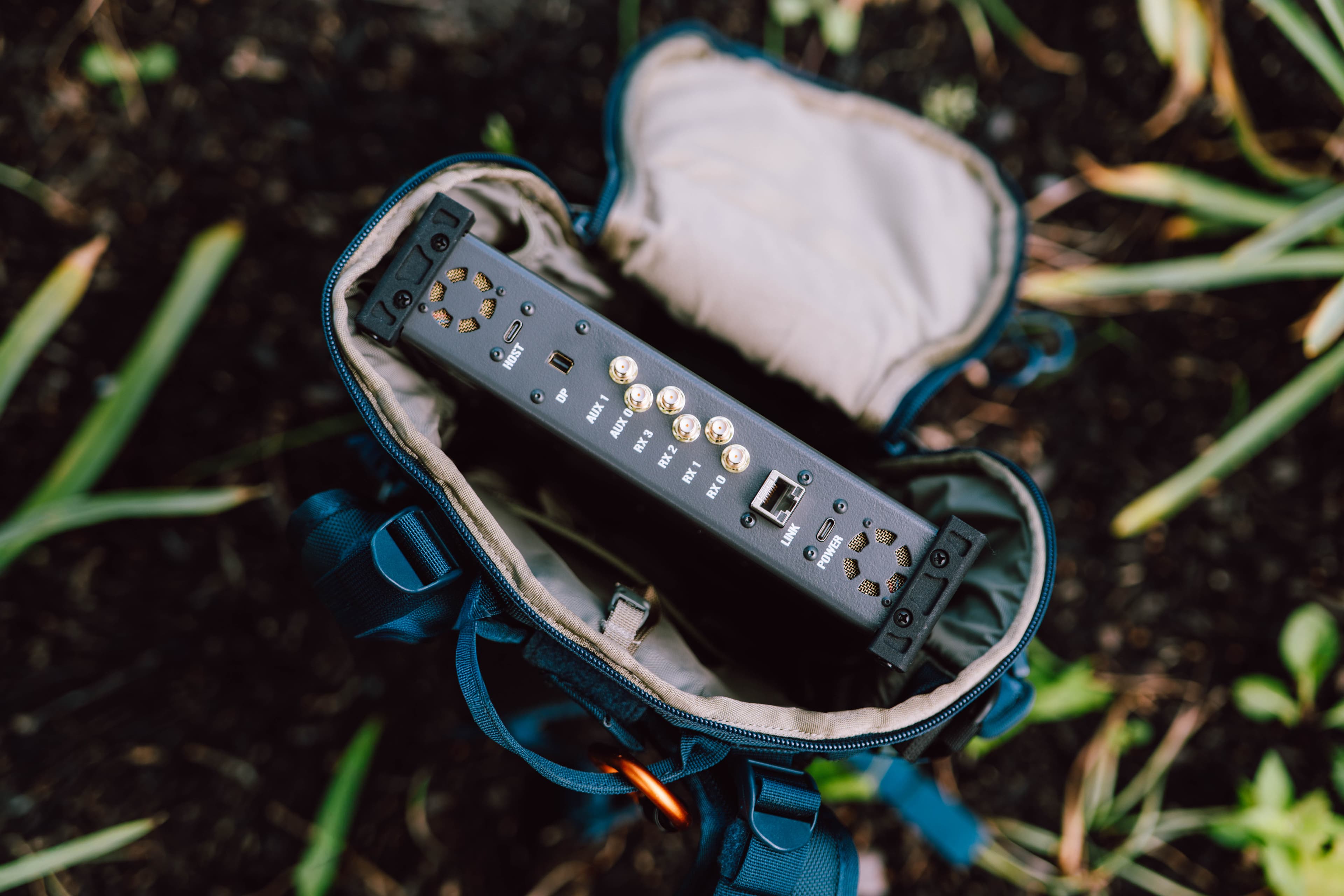 Samplebeast hardware packed in a field bag
