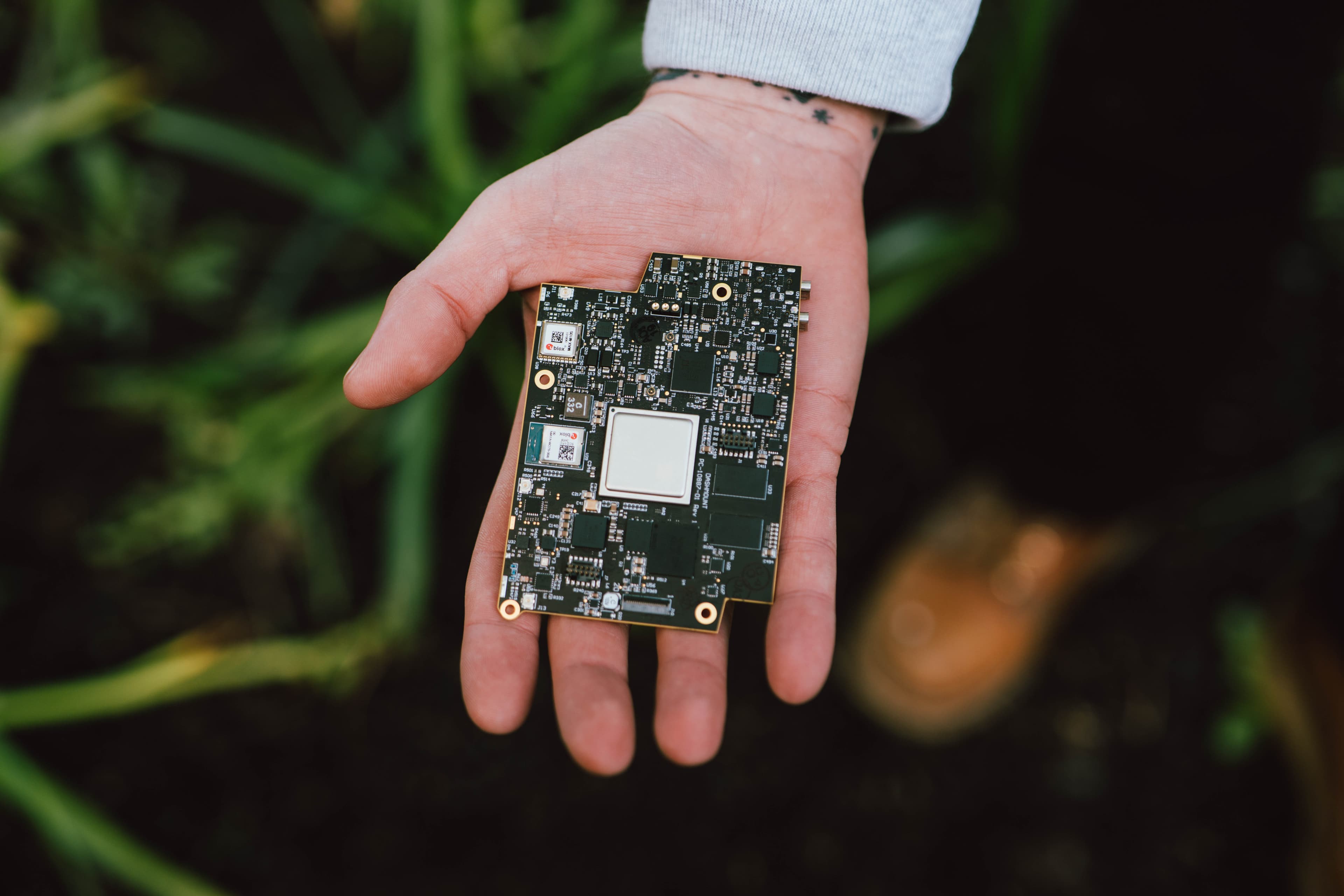 Samplebeast Soldier circuit board held in a hand